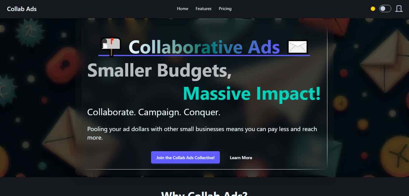 Collab Ads Platform (Paused for now)