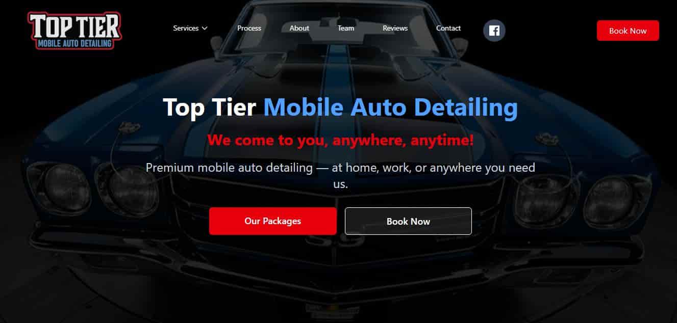 Top Tier Auto Mobile Detailing Website